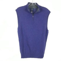 NWOT Mens Size Large Bills Khakis Purple Quarter Zip Golf Sweater Vest - £20.80 GBP