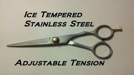 ICE STAINLESS STEEL 6.5&quot; Shear Scissor w/Adjustable Tension Screw Pet Gr... - $64.15