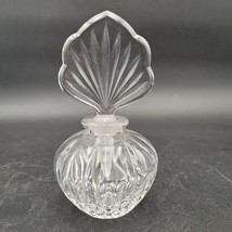 Vintage Art Deco MCM Pressed Crystal Glass Perfume Bottle Pattern Topper - $19.79