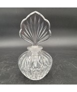 Vintage Art Deco MCM Pressed Crystal Glass Perfume Bottle Pattern Topper - £15.56 GBP