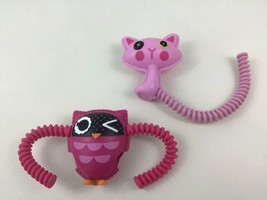 Lalaloopsy Pink Cat Purple Owl Doll Pet 2pc Lot Toy Accessory MGA Replacement - $14.80
