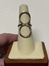Vintage Sterling Silver Modernist Ring Size 6 - $27.94