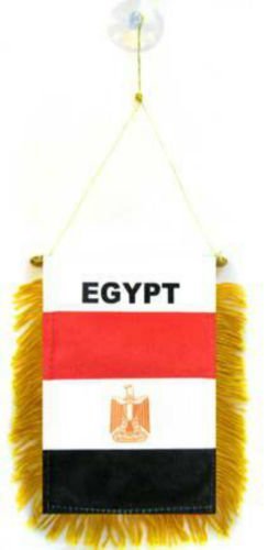 Egypt Mini Flag 4&#39;&#39;x6&#39;&#39; Window Banner w/suction cup - Vivid Color and UV... - $2.88