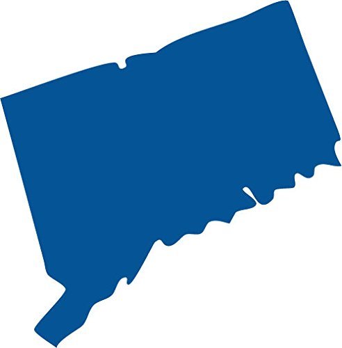 Picniva blue Connecticut CT map removable Vinyl Wall Decal Home Dicor 3 ... - $3.91