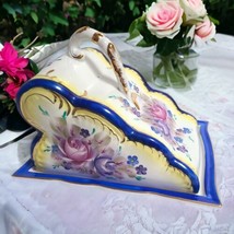 Vtg Porcelain Covered Cheese Plate R S Prussia REPRODUCTION Handpainted ... - £22.75 GBP