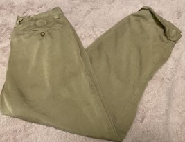 Tommy Bahama Relax Pants 36x30 100% Silk Slacks Pleated Trousers Tan Mens  - £18.33 GBP