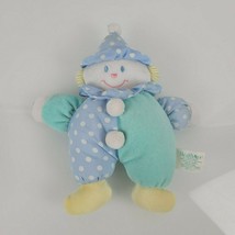Vintage Health Tex 90s Pastel Soft Clown Baby Stuffed Plush Rattle Toy Lovey 9&quot; - £118.98 GBP