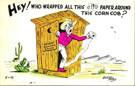 Bob Petley Comic Who Wrapped This Paper Around This Corn Cob Outhouse Po... - $3.51