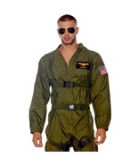Fighter Pilot Costume Jumpsuit Flight Suit Harness Aviators Sunglasses 5... - $812.57 MXN