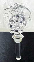 Vintage Mikasa Clear Glass Grape Cluster Wine Bottle Stopper Cork Replacer 6&quot;  - £11.28 GBP
