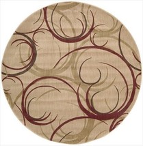 Nourison 477 Somerset Area Rug Collection Beige 5 ft 6 in. x 5 ft 6 in. Round - £133.52 GBP