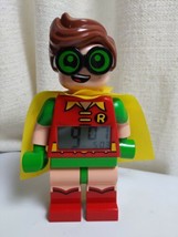 Lego Dc Heroes Batman &amp; Robin Large Minifigure Kids Alarm Clock 9 1/2&quot; Tall - £23.33 GBP