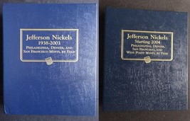Set of 2 Whitman Jefferson Nickel 1938-2024 Coin Album Book P,D &amp; San Fr... - $67.95