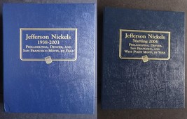 Set of 2 Whitman Jefferson Nickel 1938-2024 Coin Album Book P,D &amp; San Fr... - £46.55 GBP