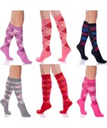 6 Pairs Women’s Colorful Knee High Socks Soft Combed Cotton Size 9-11 Bo... - $313.61 MXN