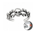 Skull sterling silver ear cuff - €12,16 EUR