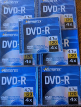 MEMOREX DVD-R 7 Pack  4X ,4.7 GB 120 MINUTE VIDEO FOR PC OR HOME VIDEO R... - £7.74 GBP
