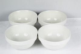 Koov Set of 4 White Round Porcelain Cereal Snack Soup Bowl Ble Series 6&quot; - £38.86 GBP