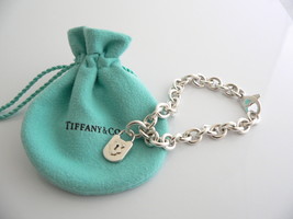 Tiffany &amp; Co Silver Padlock Key Locks Bracelet Bangle Charm Pendant Gift... - £367.17 GBP