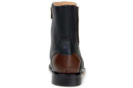 Belvedere Lima Genuine Pirarucu Skin Pebble Grain Calf Chukka Boot Black image 3
