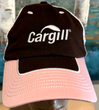 cargill brown pink white hook and look strap mesh cap - $8.98