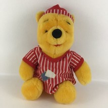 Disney Winnie The Pooh Bedtime Pajamas Plush Stuffed 14&quot; Toy Vintage Mat... - £23.22 GBP