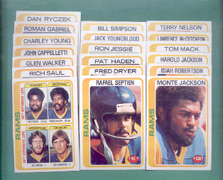 1978 Topps Los Angeles Rams Football Team Set - $3.00