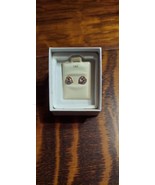 Solitaire 1.00CT Heart Halo Cz Stud Earrings genuine 14K Rose Gold studs... - $168.30