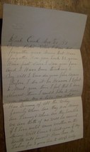 1893 ANTIQUE BLACK CREEK NY ANTIQUE LETTER SISTER ELLEN FROM BROTHER WILEY - £7.81 GBP
