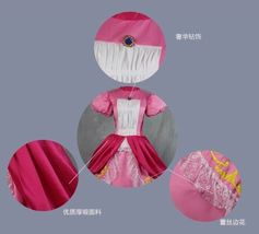 Super Princess Peach Pink Dress Peach cosplay Costume  Halloween Christmas - £107.92 GBP