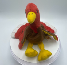TY Baby Gobbles The Turkey 1997 with Rare Card Errors Retired Plush Toy Vintage - £5.92 GBP