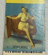 1940s Sexy PinUp Hi-Way Super Service Station York PA MB matchbook cover Sunco - £3.72 GBP