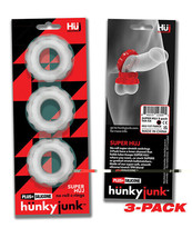 Hunky Junk Super Huj 3 Pack C*ckrings - Ice - £21.34 GBP
