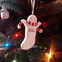 Snowbabies Our 1st Christmas Stocking Ornament  - £8.78 GBP