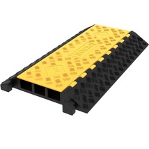 VEVOR 1 Pack of 3-Channel Rubber Cable Protector Ramps Heavy Duty 44000Lbs Load  - £66.27 GBP