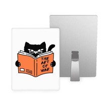 Black Cat Reading Book Metal Photo Prints - Funny Cat Photo Prints - Humorous Ph - £19.68 GBP