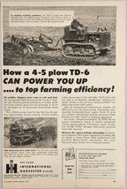 1958 Print Ad International TD-6 Crawler Tractors McCormick 4-5 Plow Chicago,IL - £15.35 GBP