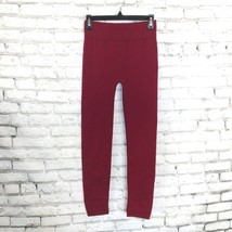 Free to Live Leggings Womens One Size Red Stretch Pull On Activewear Ath... - $11.98