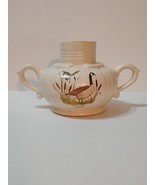 Vintage Goose Art Candle Holder Double Handle Cream Geese - $492.55 MXN
