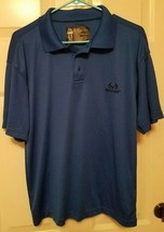 RealTree Men&#39;s RealTree Embroidered Logo Polyester Blue Color Polo Shirt Size S - £8.34 GBP