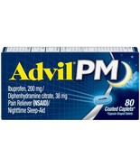Advil PM Pain Reliever Nighttime Sleep-Aid 80 Coated Caplets ~ Exp 2026+ - $22.90 CAD