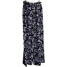 Kendall &amp; Kylie Palazzo Purple Pant Floral Print High Waisted Multicolor... - £16.40 GBP