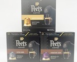 LOR Barista System PEETS Dark ROAST Variety Pods 3 boxes- 30 Pods NEW BB... - $29.99