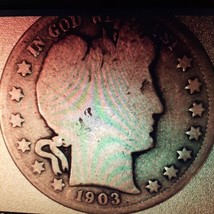 ½ Half Dollar Barber 90% Silver U.S Coin 1903 S San Francisco Mint 50C K... - £33.32 GBP