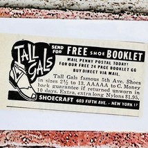 1949 Shoecraft Tall Gals Shoes - NY NY - Original Retro PRINT AD Ephemera - $5.93