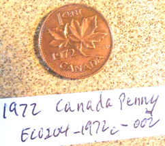 1972 Canada Penny Rim Strike/Alignment Errors; Vintage Old Coin Foreign Money - £6.21 GBP