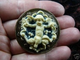 (cm124-4) CHERUB Angel Baby CAMEO Pin Pendant Jewelry brooch - £22.78 GBP
