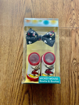 Disney Baby Mickey Mouse Bowtie &amp; Booties Set - New &amp; Sealed - £11.07 GBP