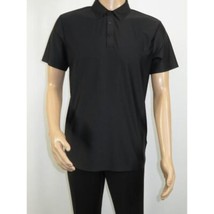 Men's Polo Shirt By Moderno Checker Satin Short Sleeves MJP-106 Black image 2