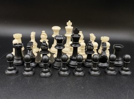 Staunton Queen 3.75” King Weighted Tournament Chess Height Black Bright White - £24.85 GBP